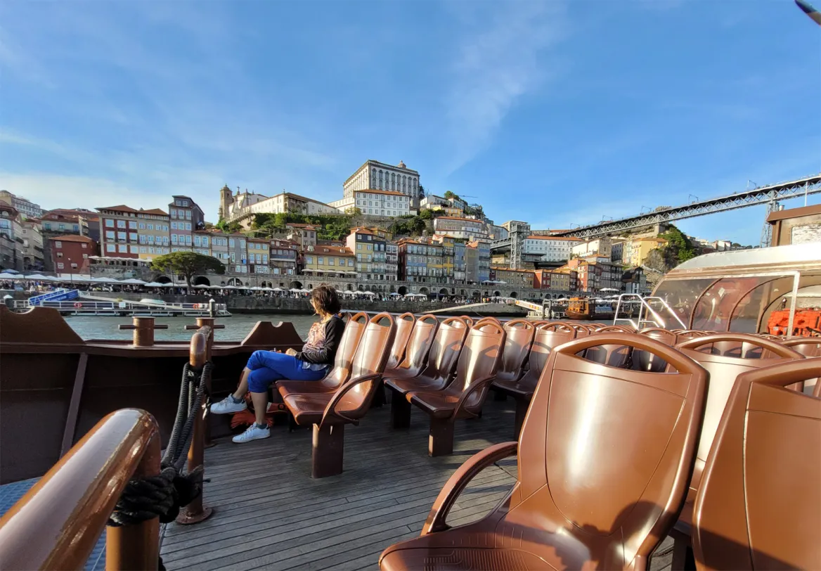 Viewpoint from a boat in Porto