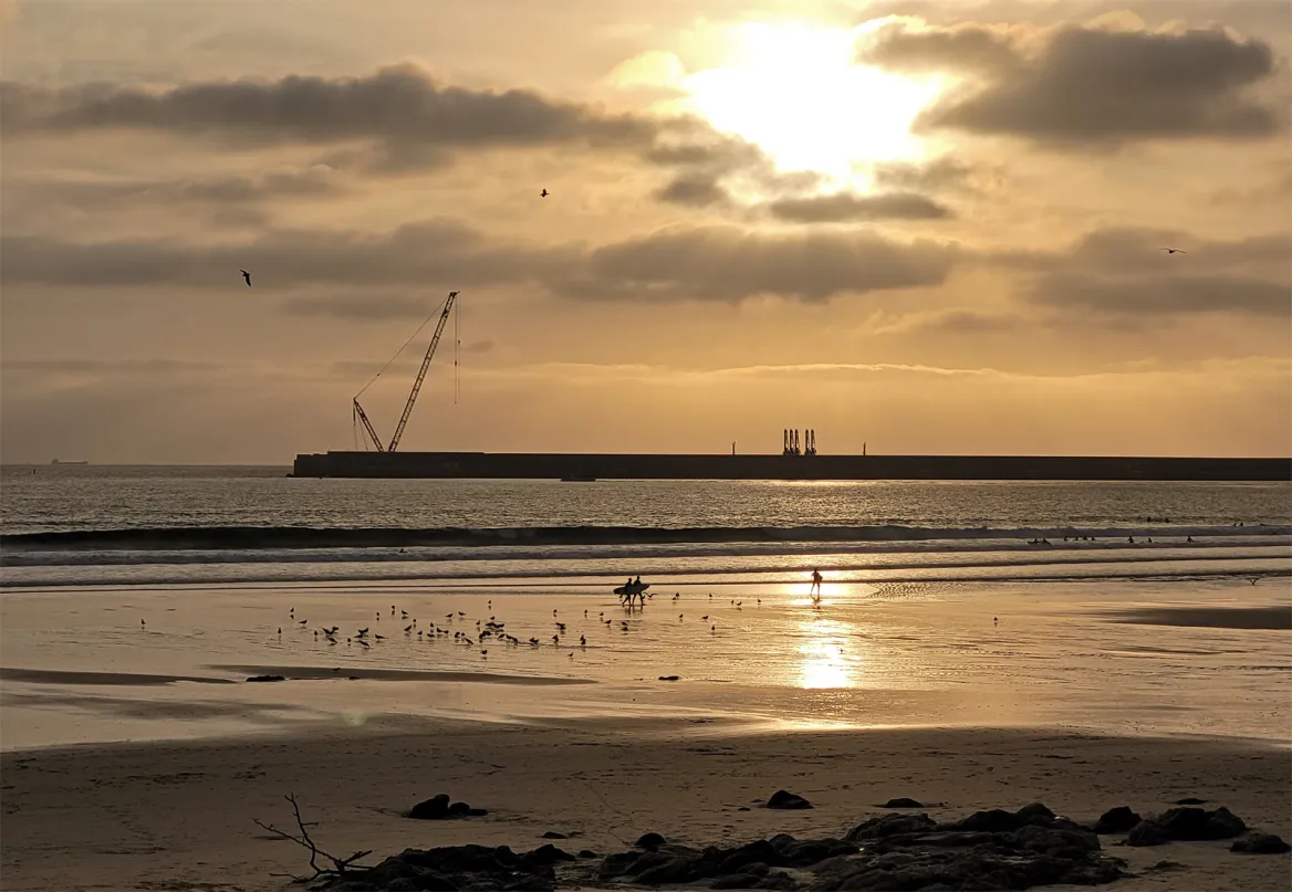 Coucher du soleil à Matosinhos